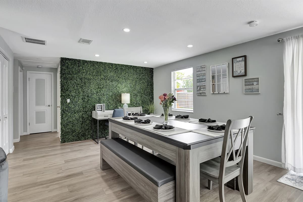 Our multifunctional dining and recreational area.