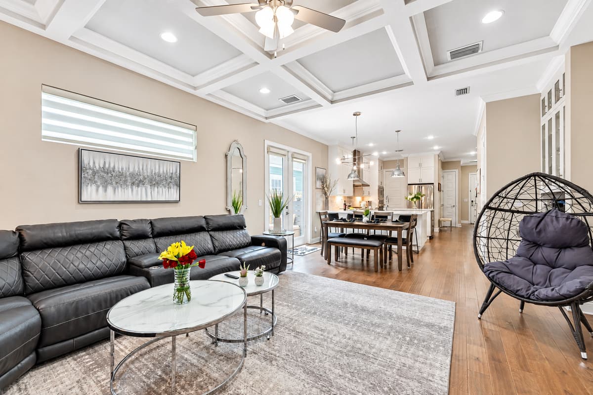 Whether you're spending time with family, entertaining friends, or simply enjoying a quiet moment to yourself, this living room offers a perfect blend of comfort, style, and functionality.