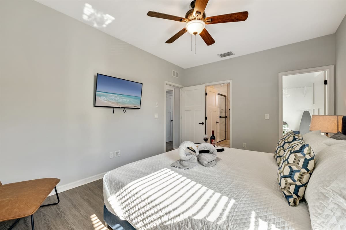 Prepare to be enchanted by the sublime indulgence of  our Bedroom, an oasis of luxury and comfort within our accommodation.