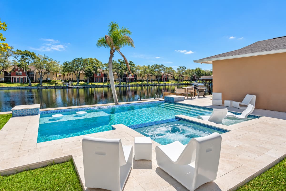 Spacious area for friends and family to create wonderful memories together. Make the most of your stay with our amazing heated pool while grilling steaks and burgers on the other side. Send us an inquiry now!