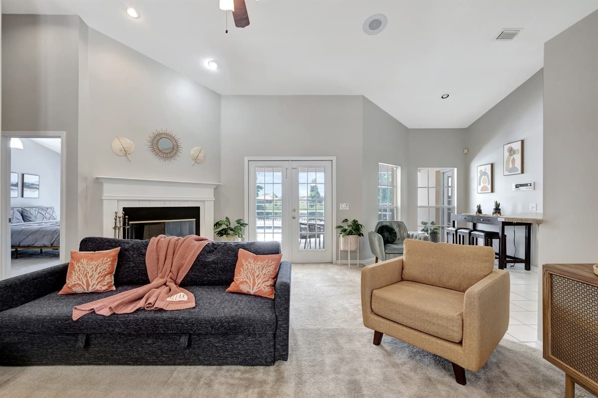 In our living room, every detail has been thoughtfully considered to create a space that exudes both comfort and aesthetic appeal.