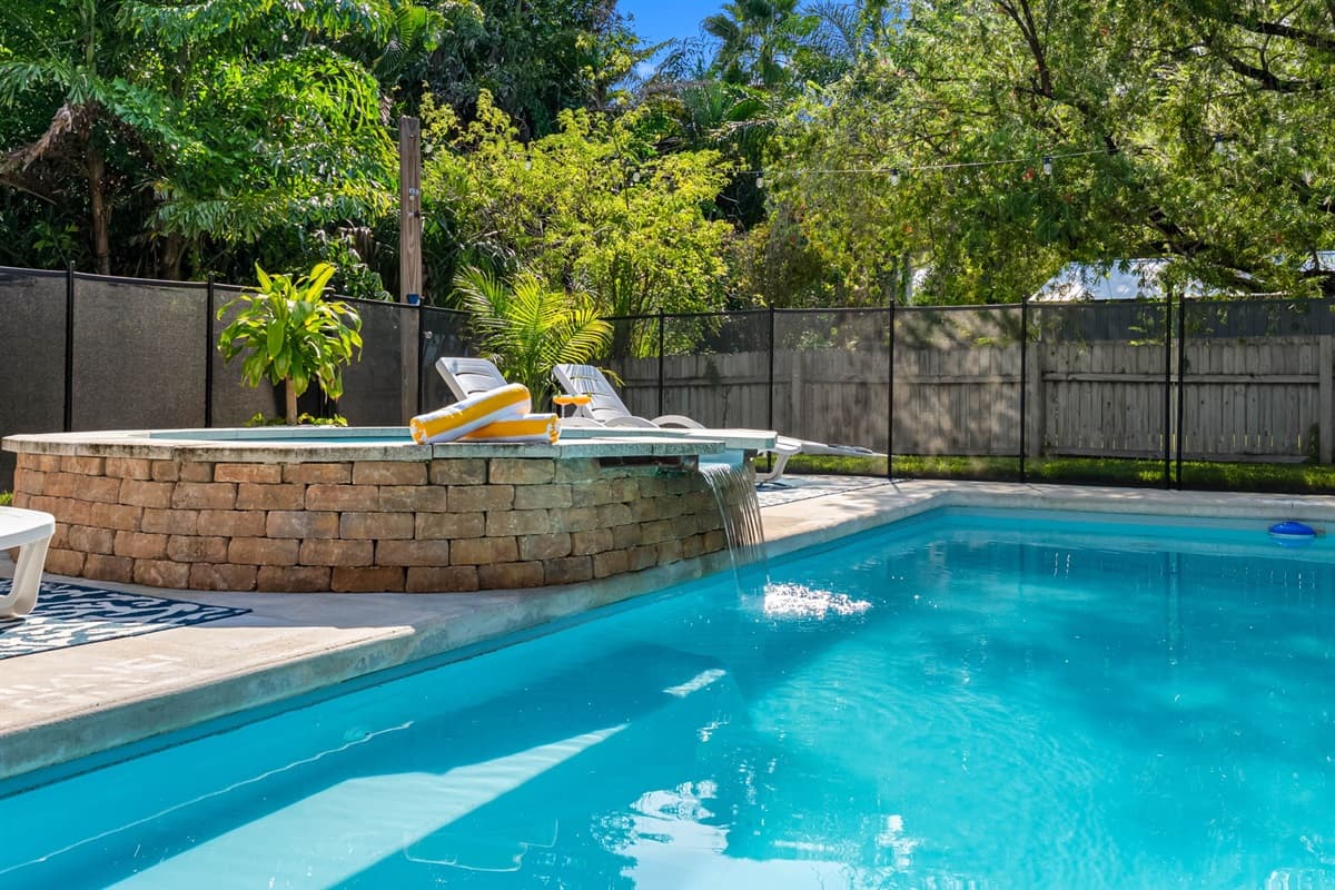 Stretch out on the loungers and soak in the Florida sun by the crystal-clear pool.