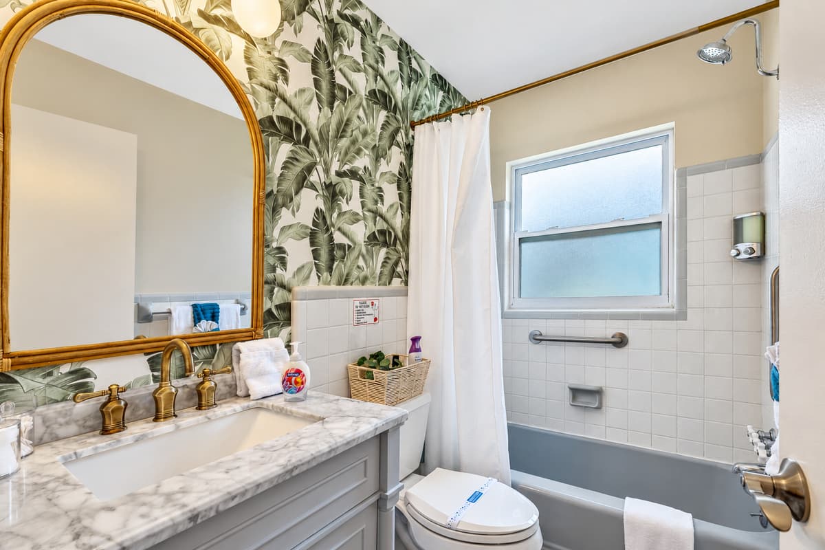 A tranquil oasis where elegance meets tropical charm, creating a serene retreat within your home.