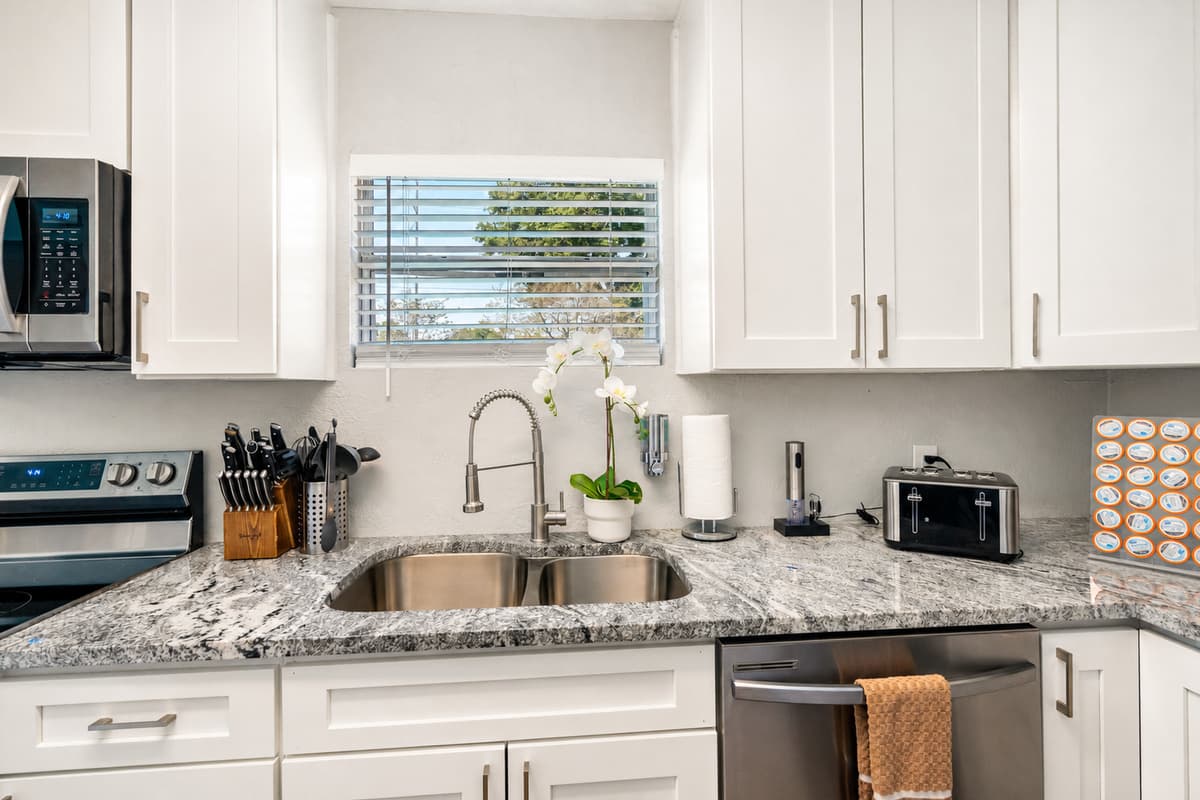The kitchen is fully equipped with everything you could possibly need to create delicious meals.