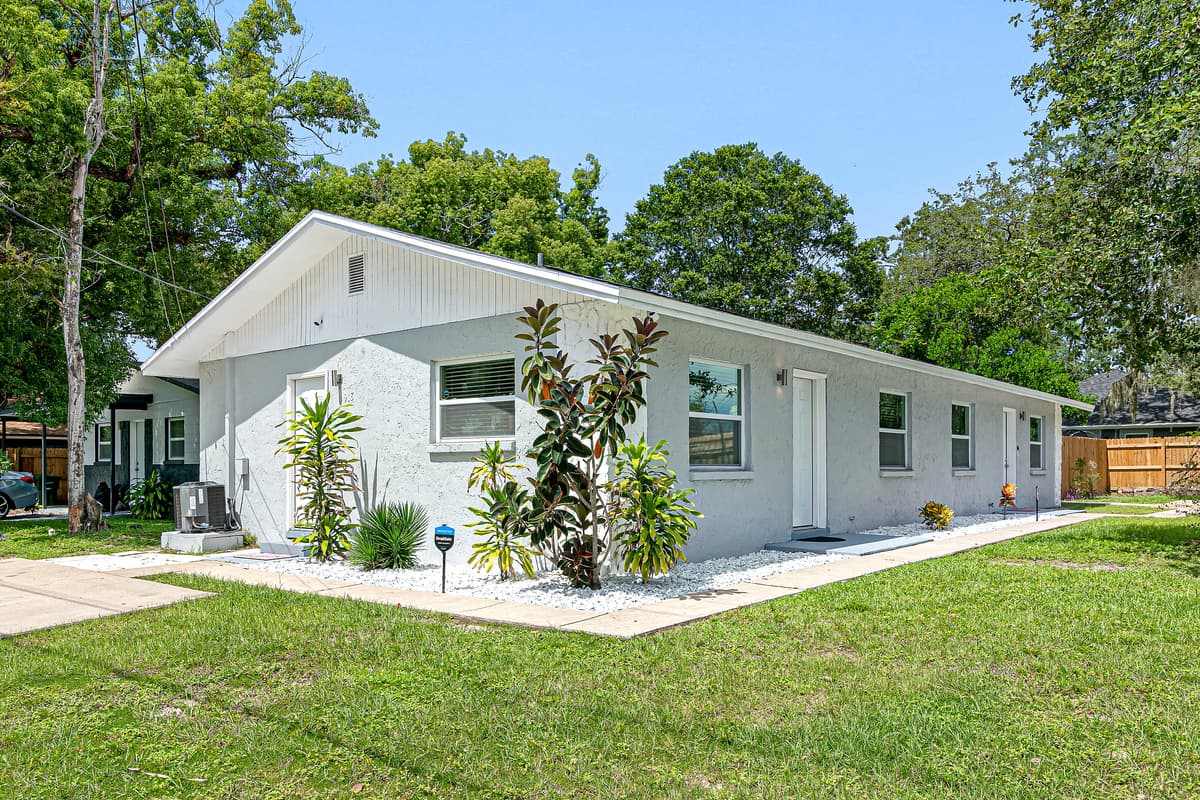 The gorgeous front view of the property showcasing our well maintained frontyard. Love what you see? Book this property now!
