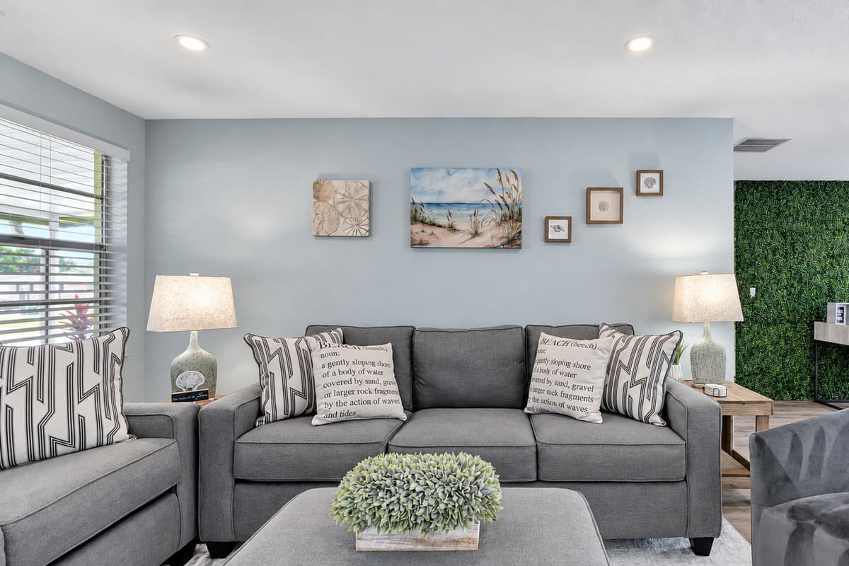 This isn't just a living room; it's a sanctuary of comfort and leisure.