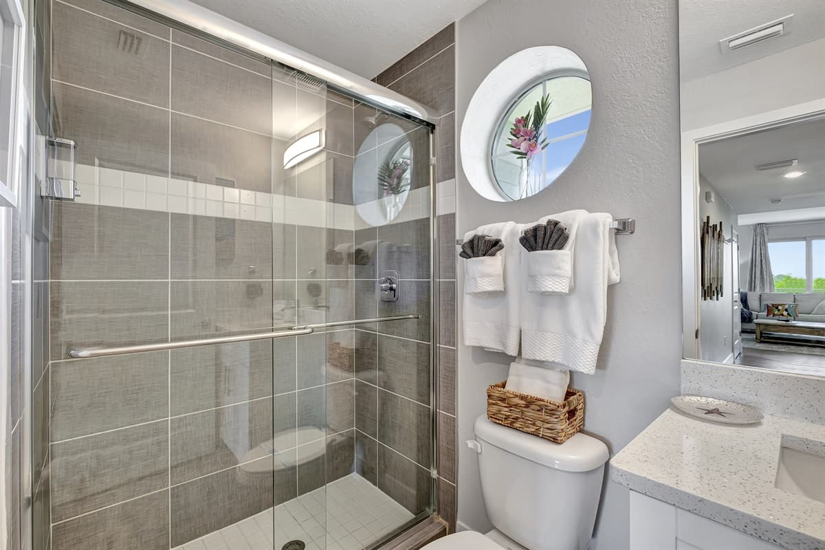 This bathroom is not just a space for necessities, it's a canvas where form and function converge seamlessly.