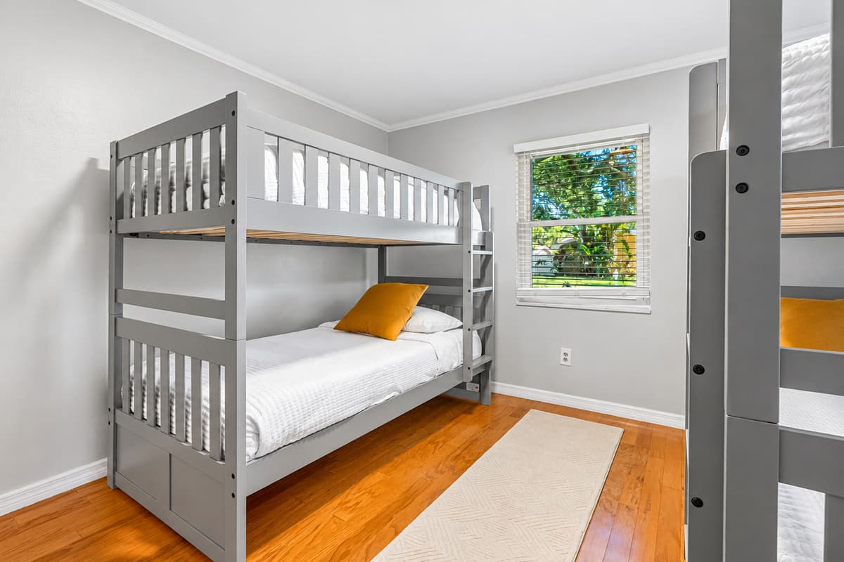 The ultimate sleepover spot—your little travelers will love the twin bunks and space to relax or play.
