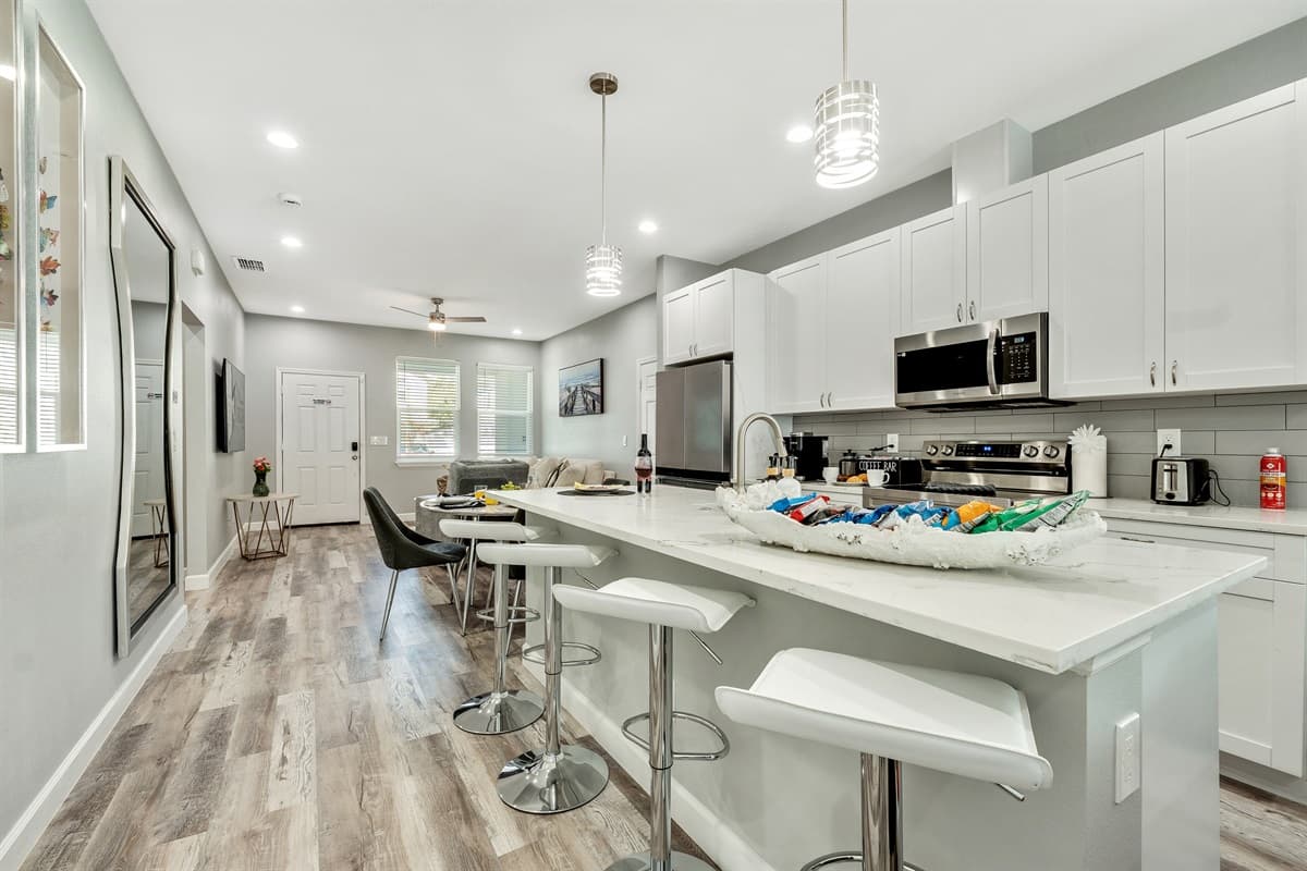 This sophisticated space is designed for those who appreciate both form and function
