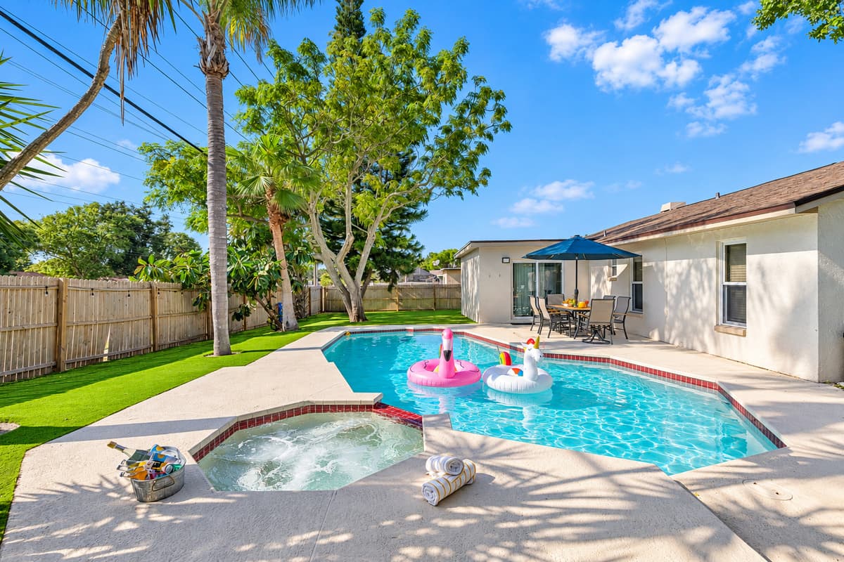 The meticulously maintained grounds create an atmosphere that feels both luxurious and serene.
IMPORTANT NOTE: The spa isn’t a traditional hot tub. It has jets, but it’s designed more for relaxing than for a full hot tub or sauna experience.