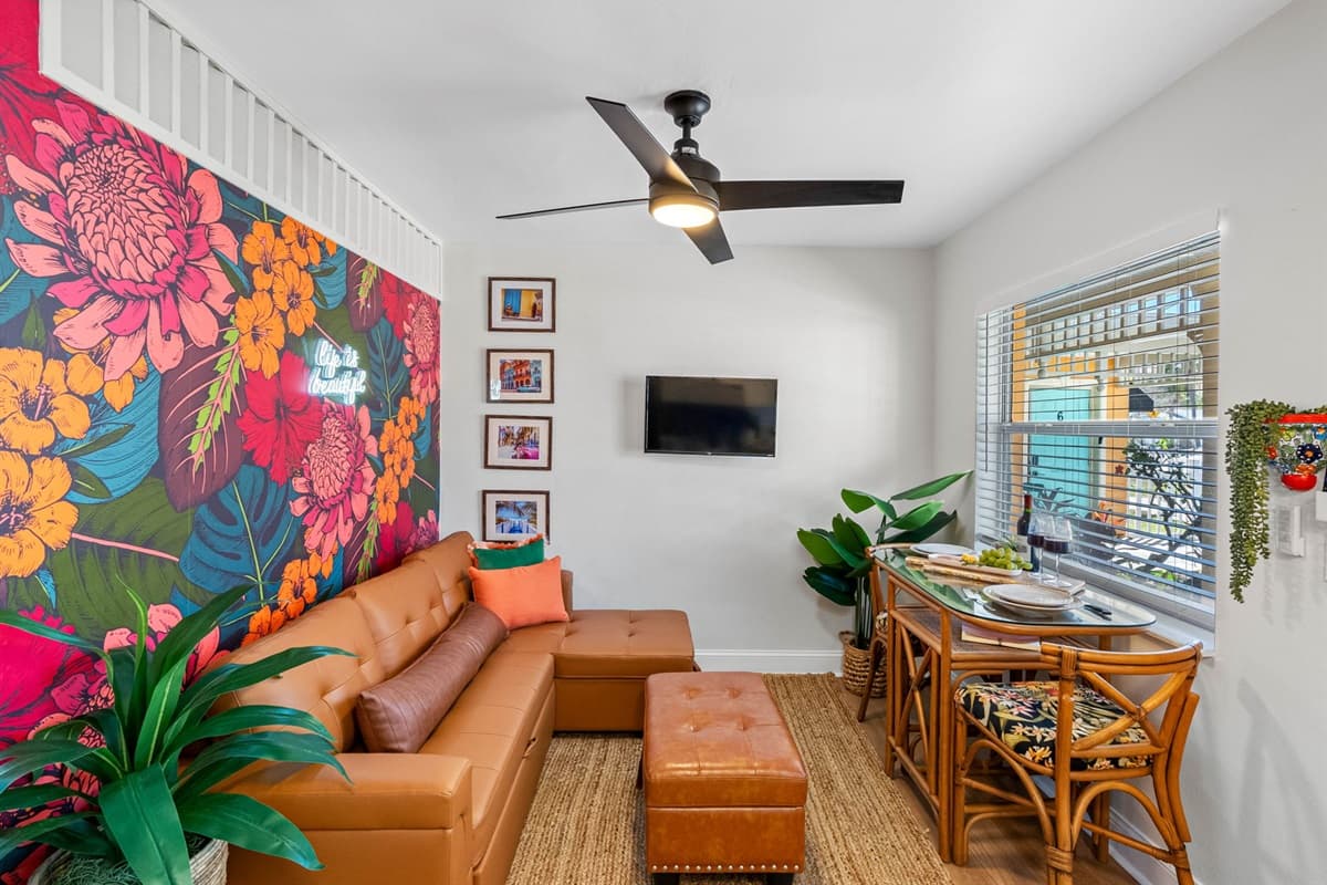 As you step inside, you'll be greeted by a stylish and cozy living space.