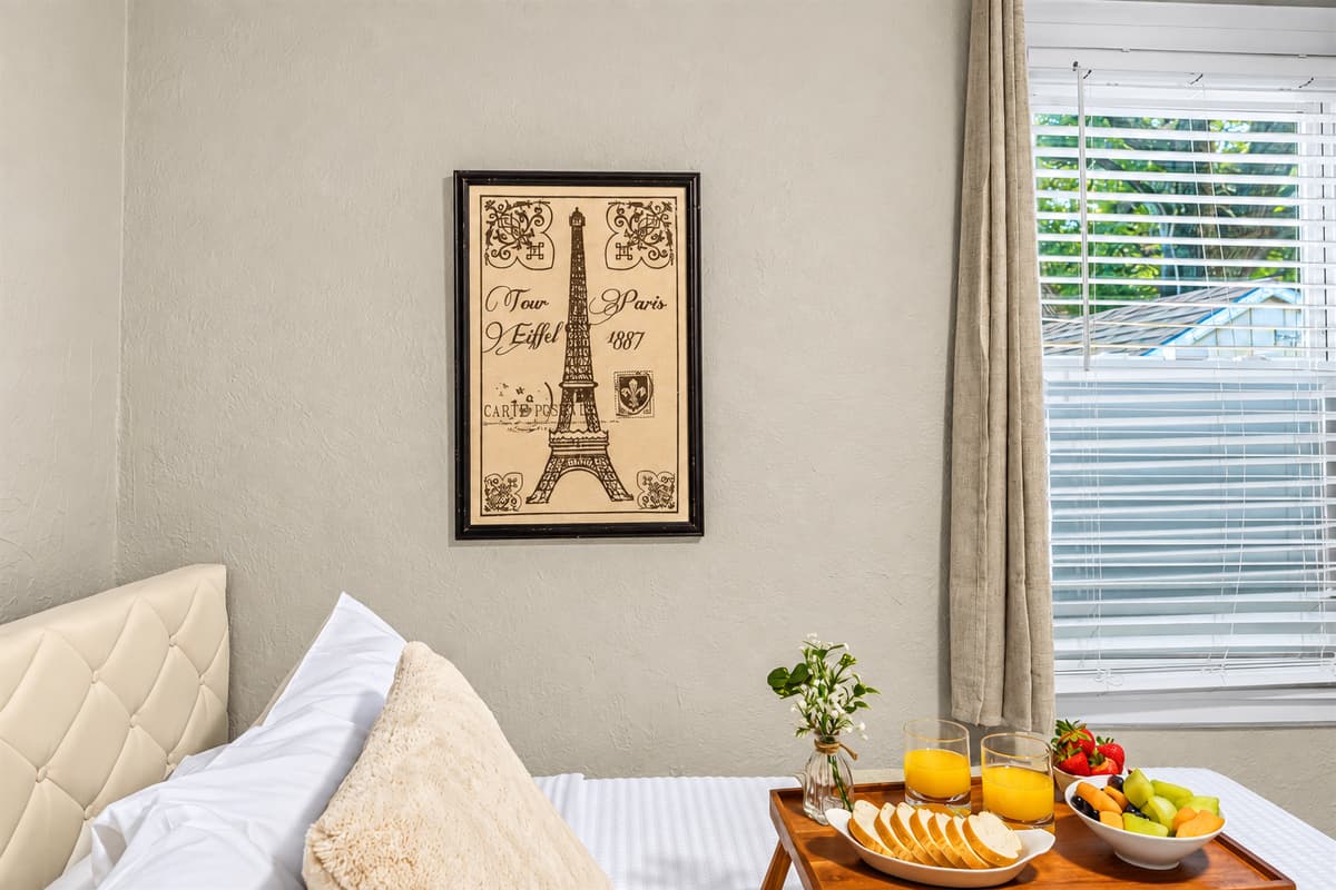 Charming bedroom detail with thoughtful touches and a relaxing setup for unwinding.
