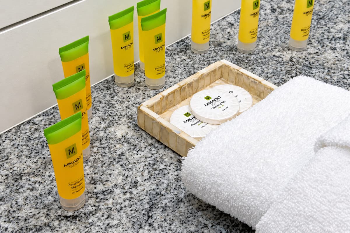 Thoughtful bathroom essentials for your stay