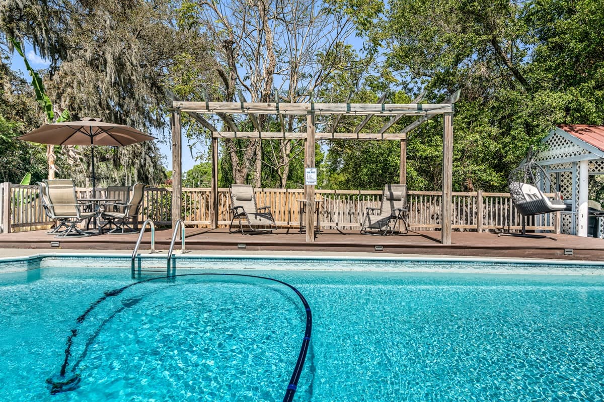 This pool area is all about fun, relaxation, and good vibes.