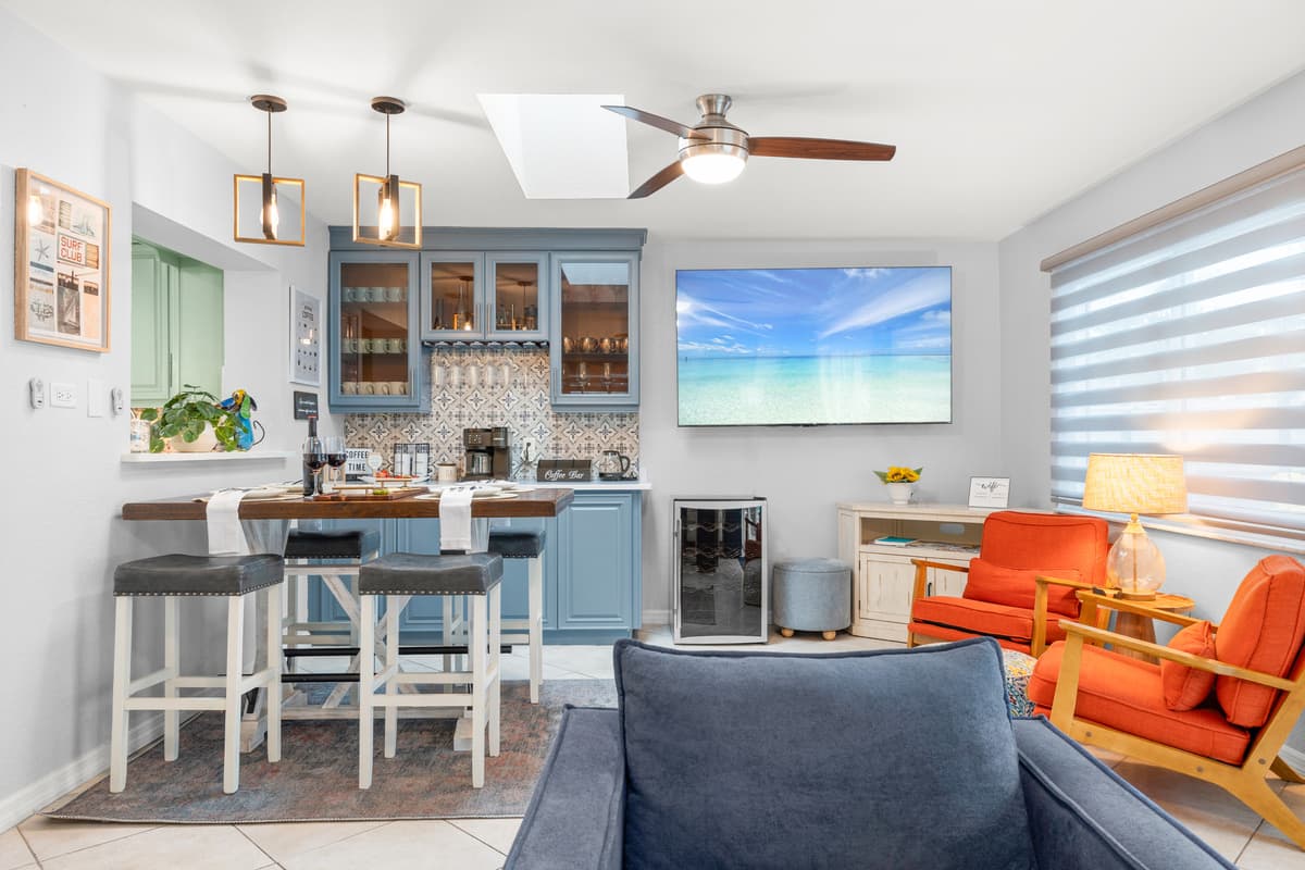 Living Room at Flamingo Palms.