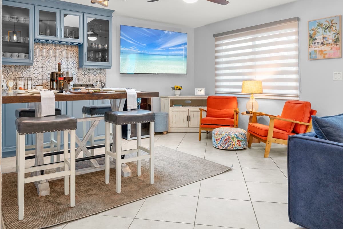 Living Room at Flamingo Palms.
