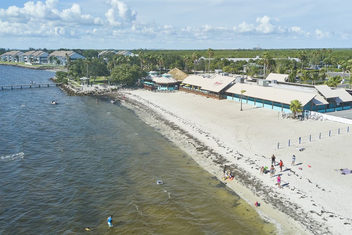 A stunning aerial view showcasing the property's surroundings.