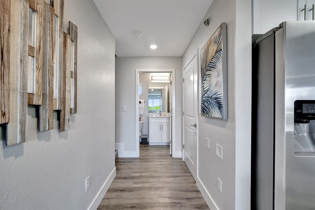 Hallways and other interior features of the property.