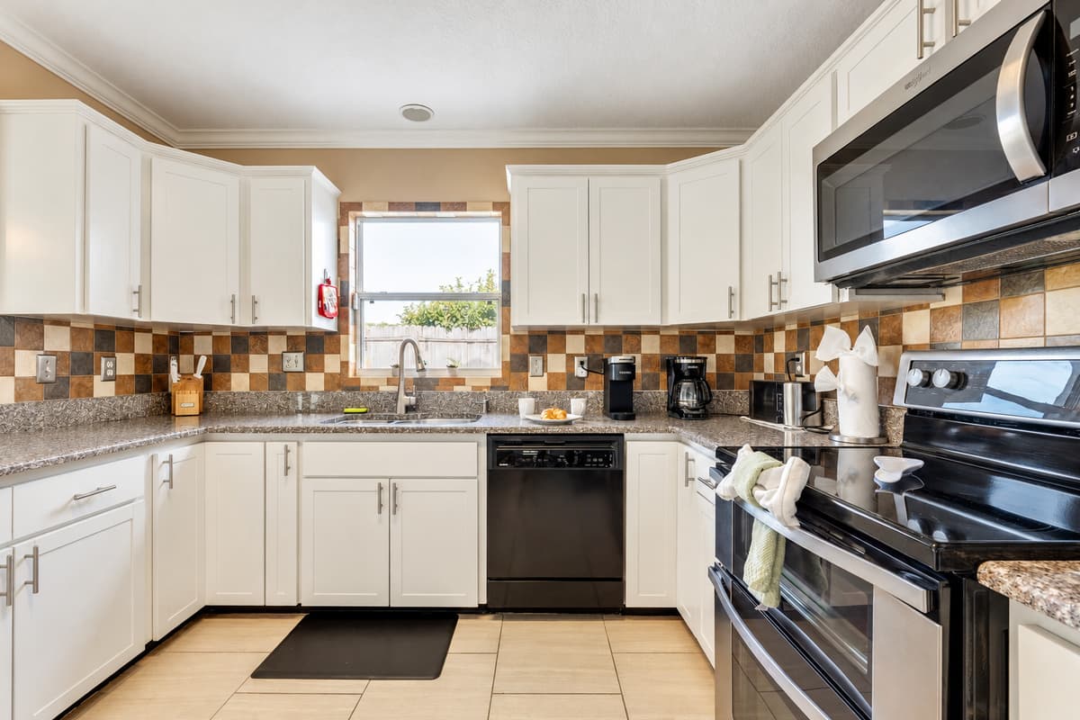 This well-appointed space is thoughtfully equipped with an abundance of supplies.