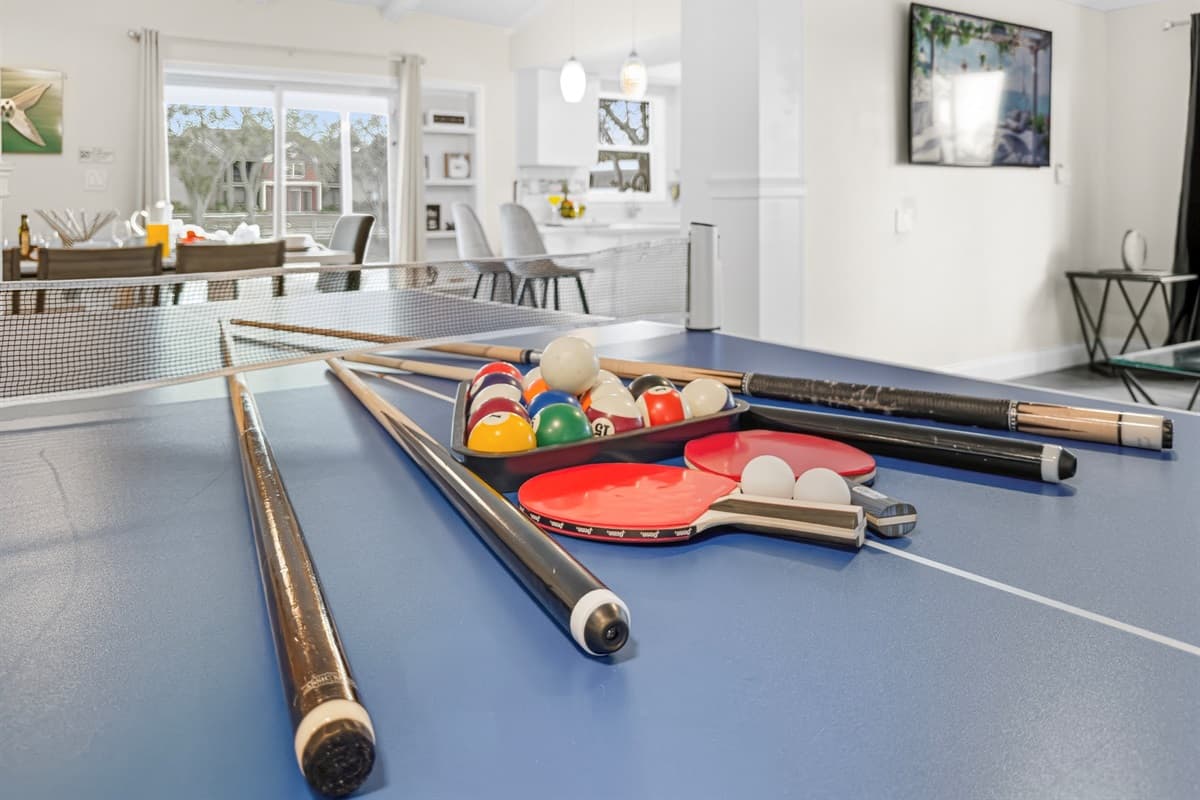 Rack 'em up! Enjoy a game of billiards in this fun-filled entertainment space.