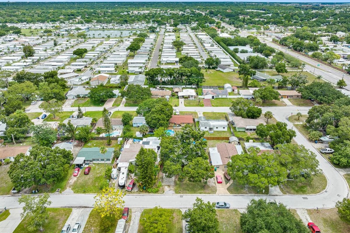 Aerial top view of our stunning and peaceful neighborhood where you are safe!