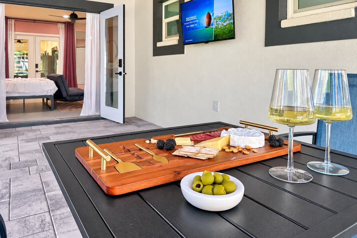Pour two glasses, set the board down, and let dinner take three hours.