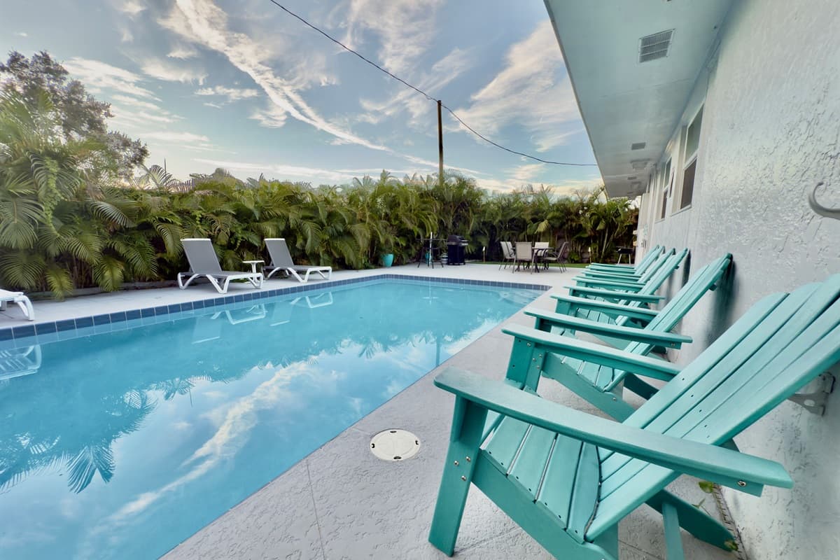 Whether you’re swimming laps or floating with a drink in hand, the pool invites you to relax and enjoy your stay.