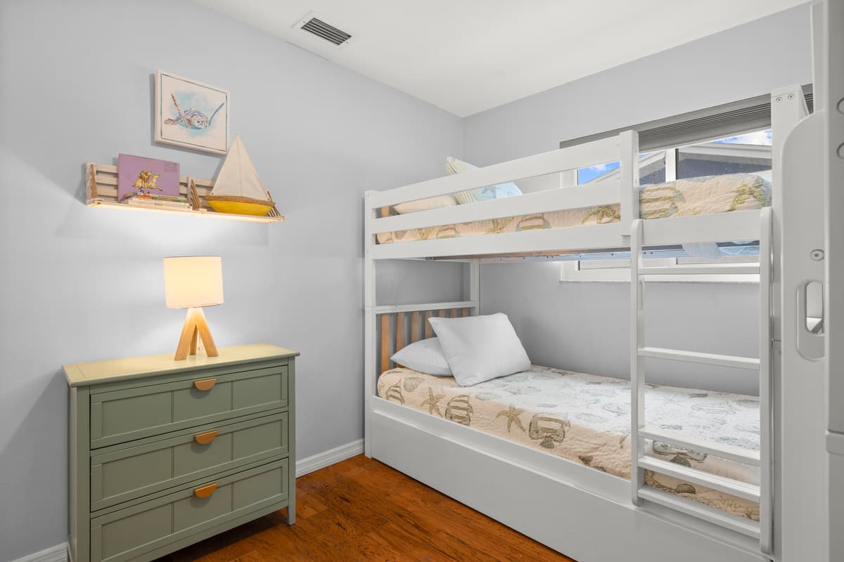 Bedroom details at Flamingo Palms.