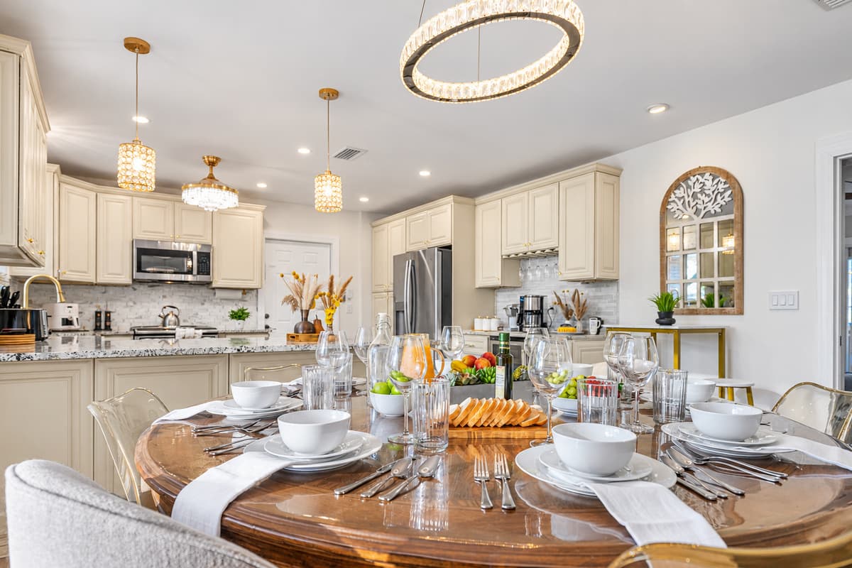 A welcoming dining space designed to comfortably accommodate group meals and meaningful gatherings.