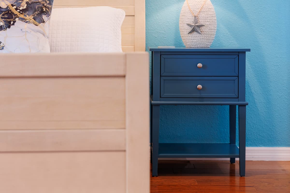 Bedroom details at Flamingo Palms.