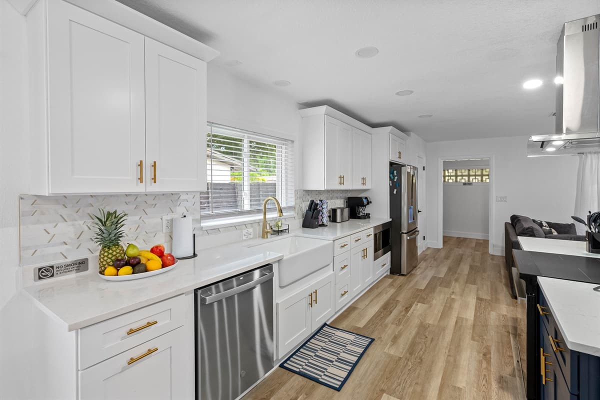 Modern finishes meet total functionality in this beautifully designed culinary space.