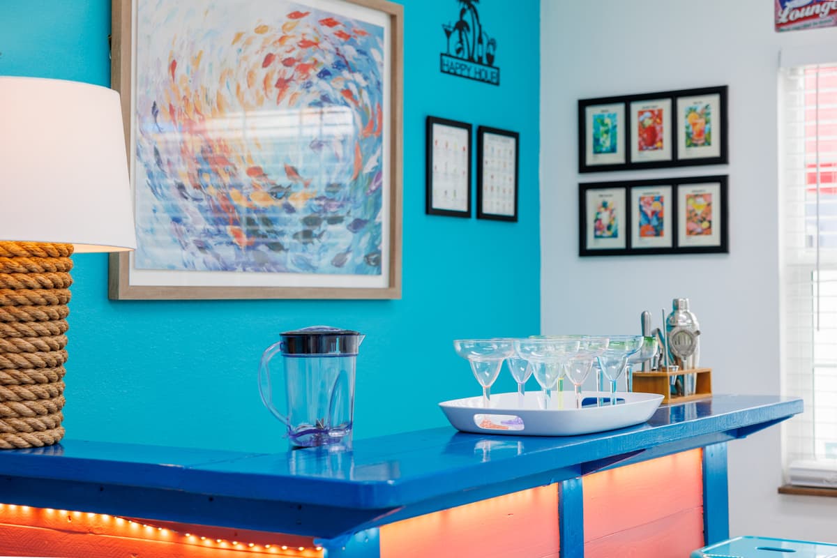 Inside the Flamingo Lounge.