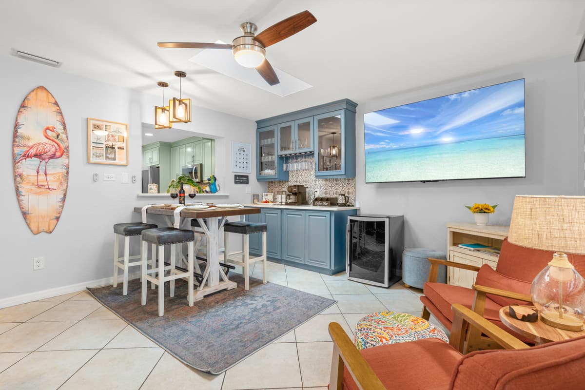 Living Room at Flamingo Palms.