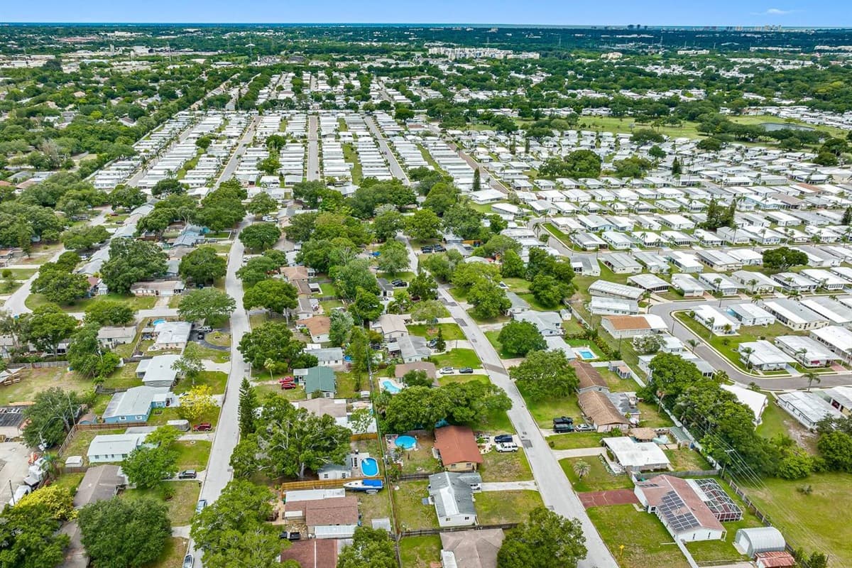 Aerial top view of our stunning and peaceful neighborhood where you are safe!