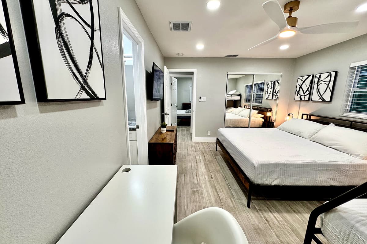 Step into the serene and luxurious master suite, designed to be your ultimate retreat during your stay.
