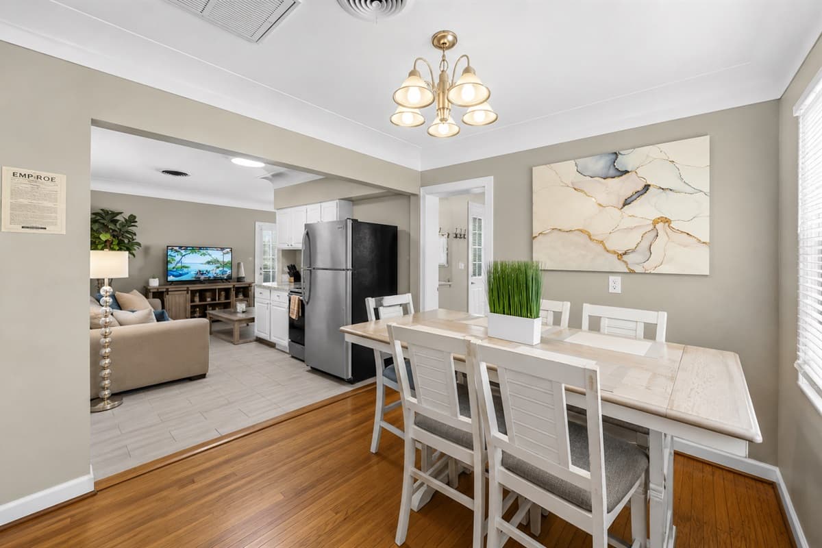 Bright dining space featuring elegant décor and easy access to the main living areas.