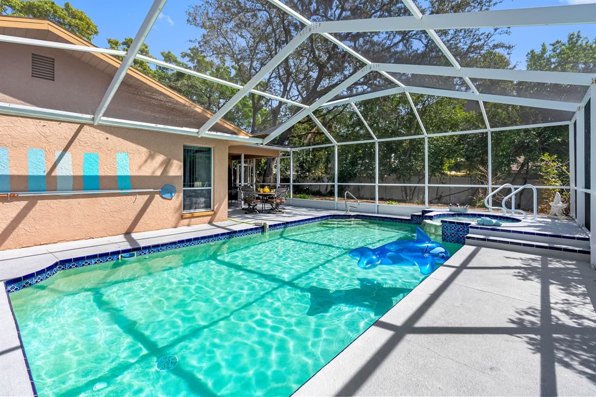 Whether you're looking to start your day with a refreshing swim, lounge poolside with a good book, or gather with family and friends for a laid-back afternoon, this space offers the perfect setting.