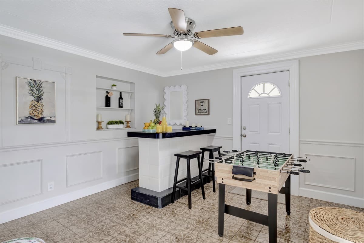 Our game room is where excitement meets relaxation, and it's all about letting loose and enjoying the thrill of competition.