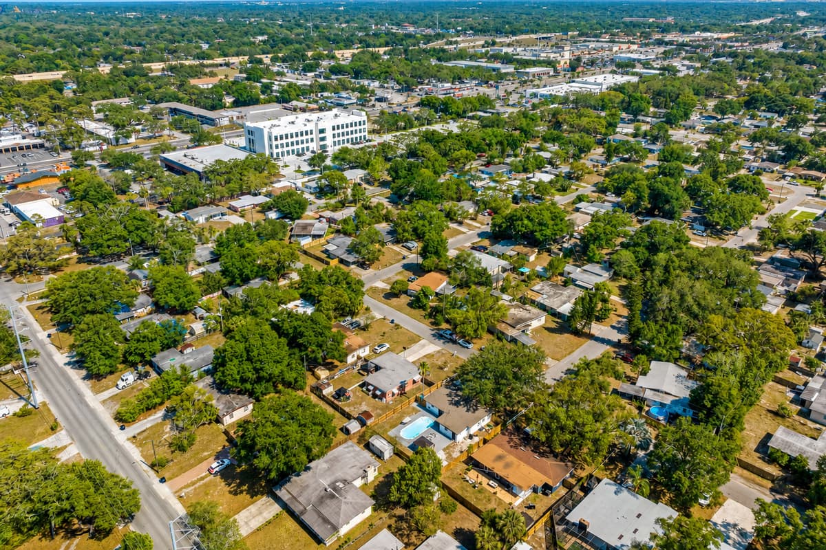 You can't help but feel a sense of calm as you gaze upon this idyllic neighborhood