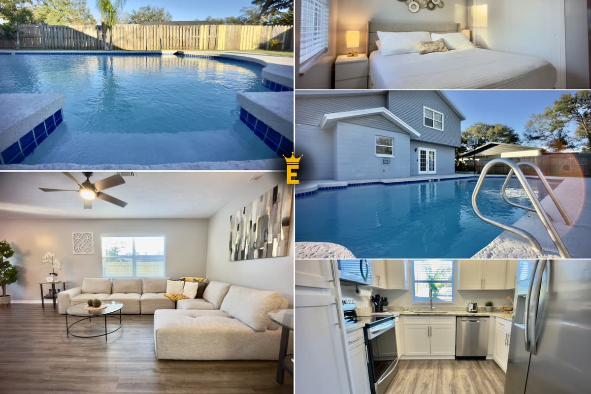 🏡 Welcome to 2216 Sherbrook — your perfect Florida getaway! Enjoy a private pool, spacious living areas, a fully equipped kitchen, and fun for everyone. This stunning home has it all! 🌴☀️