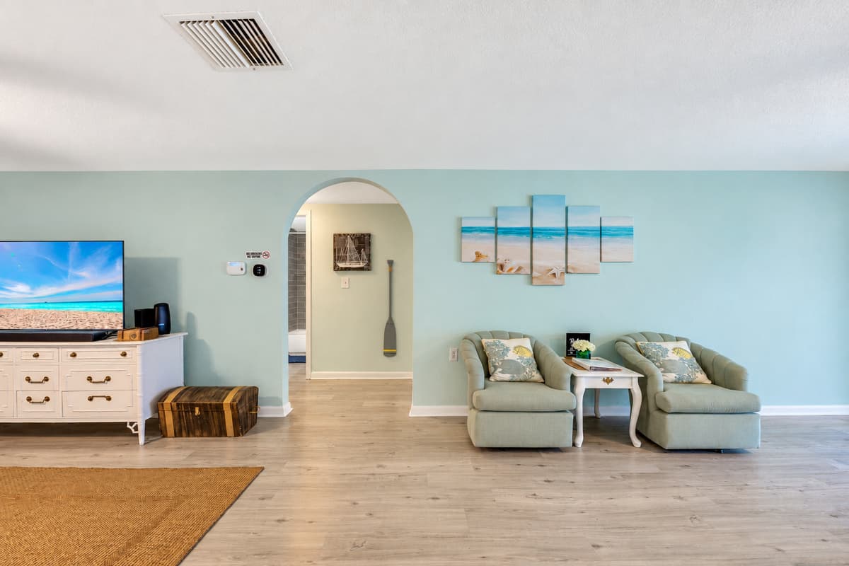 The living area sets the stage for memorable moments in an atmosphere of refined comfort.