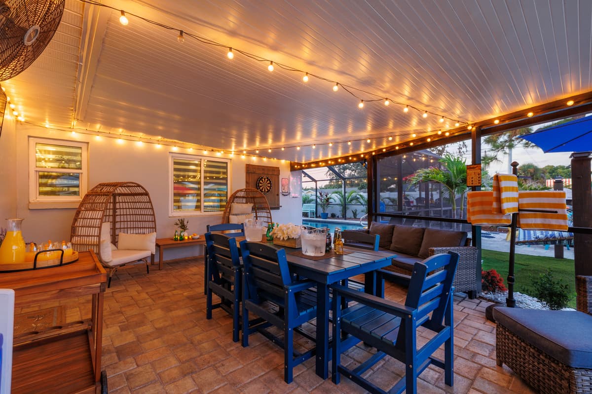 Patio at Flamingo Palms.