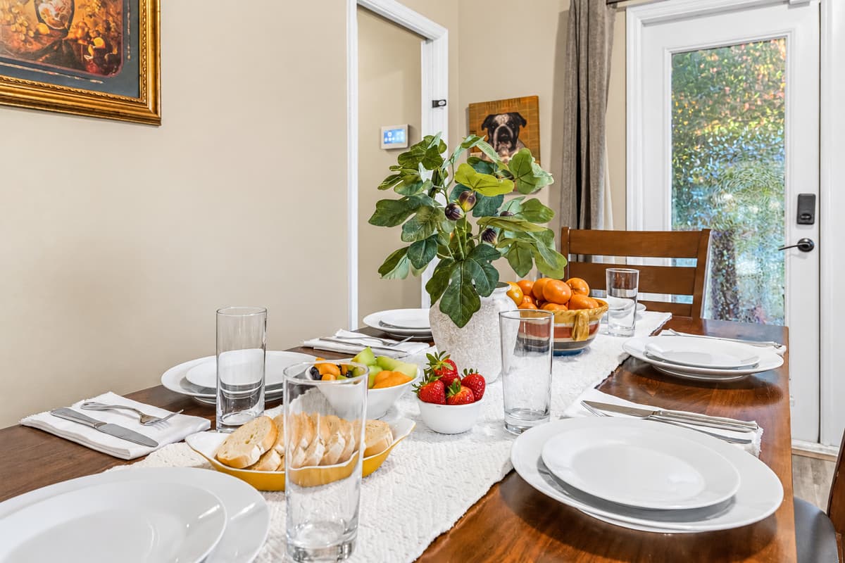 Beautifully set dining table ready for gatherings, shared meals, and memorable moments.