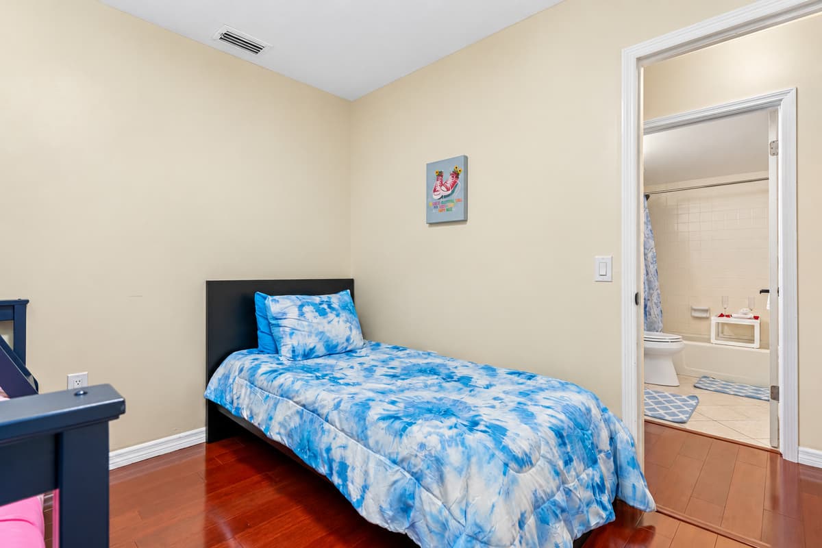 The room is beautifully decorated with soft, warm colors that create a peaceful and inviting atmosphere.