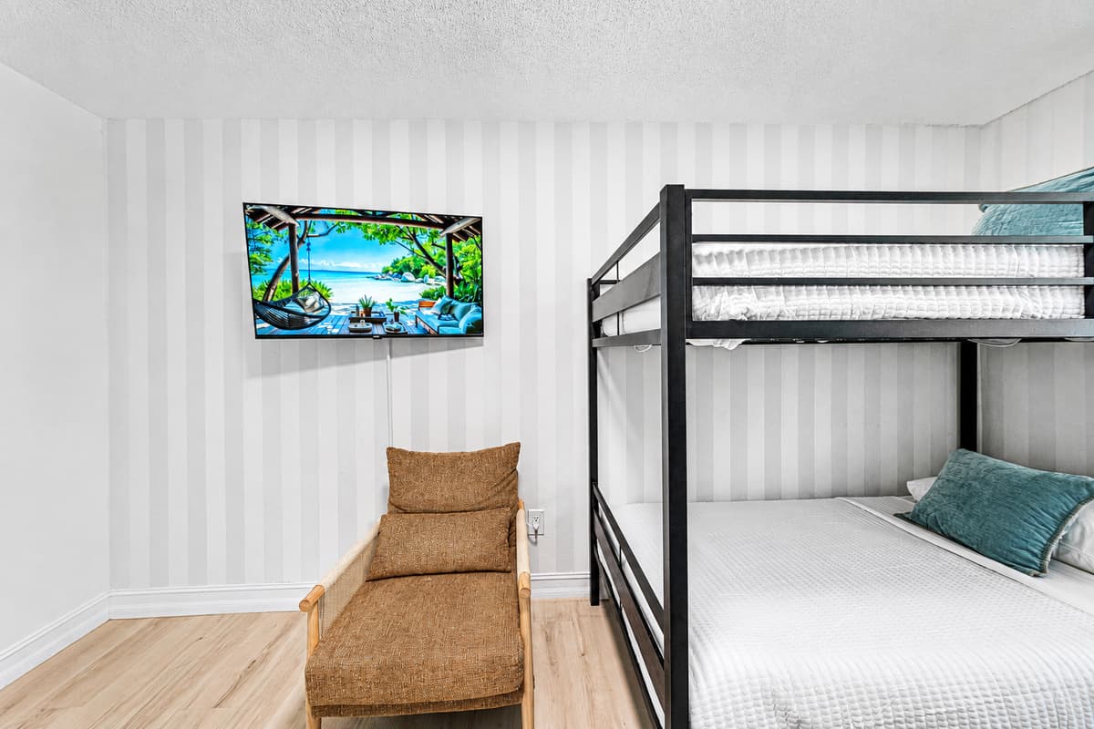 Count the beds in this room alone and you'll see why big groups book this house.