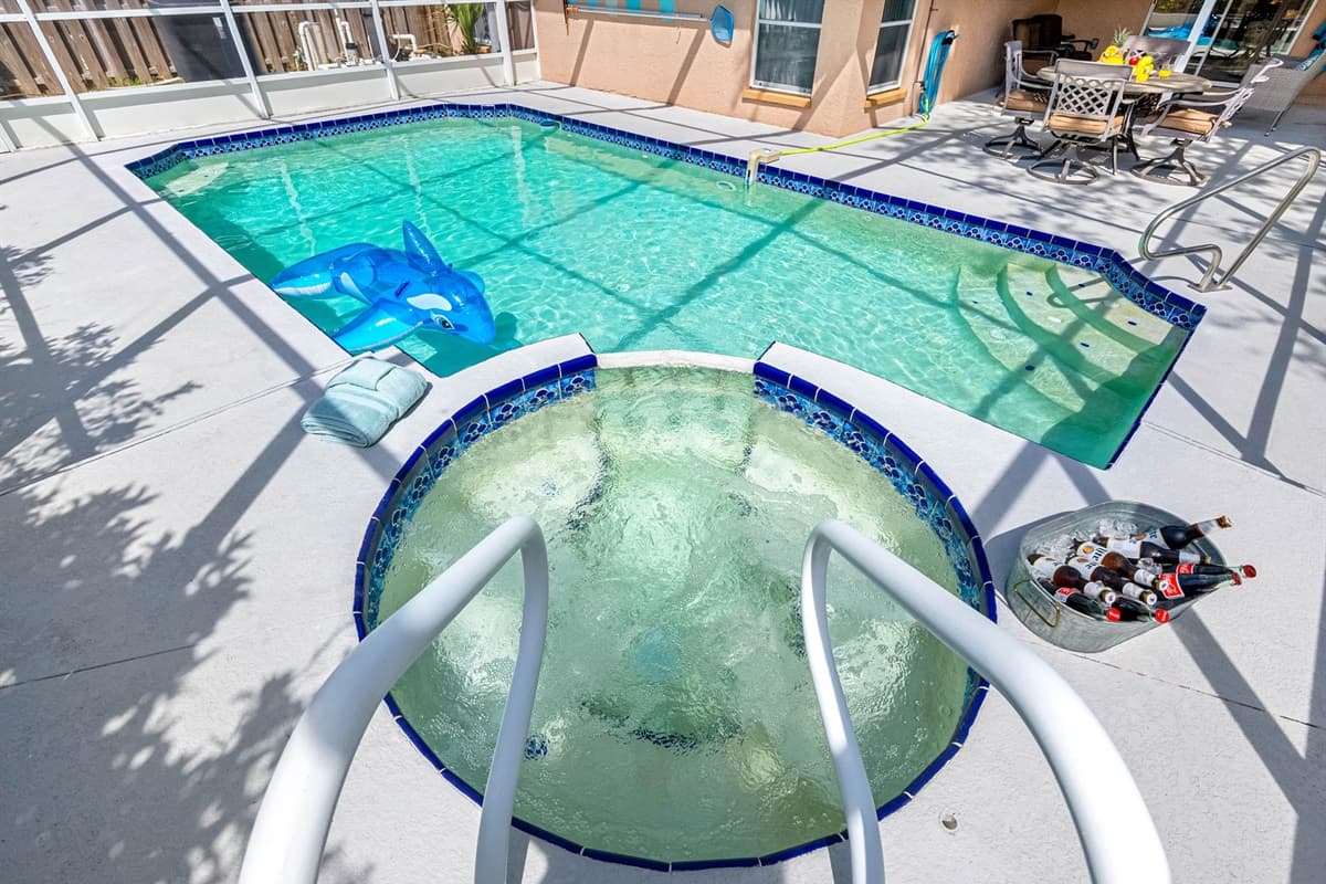 The sparkling pool invites you to take a refreshing swim any time of day, whether you're starting your morning with a few laps or winding down with a sunset dip.