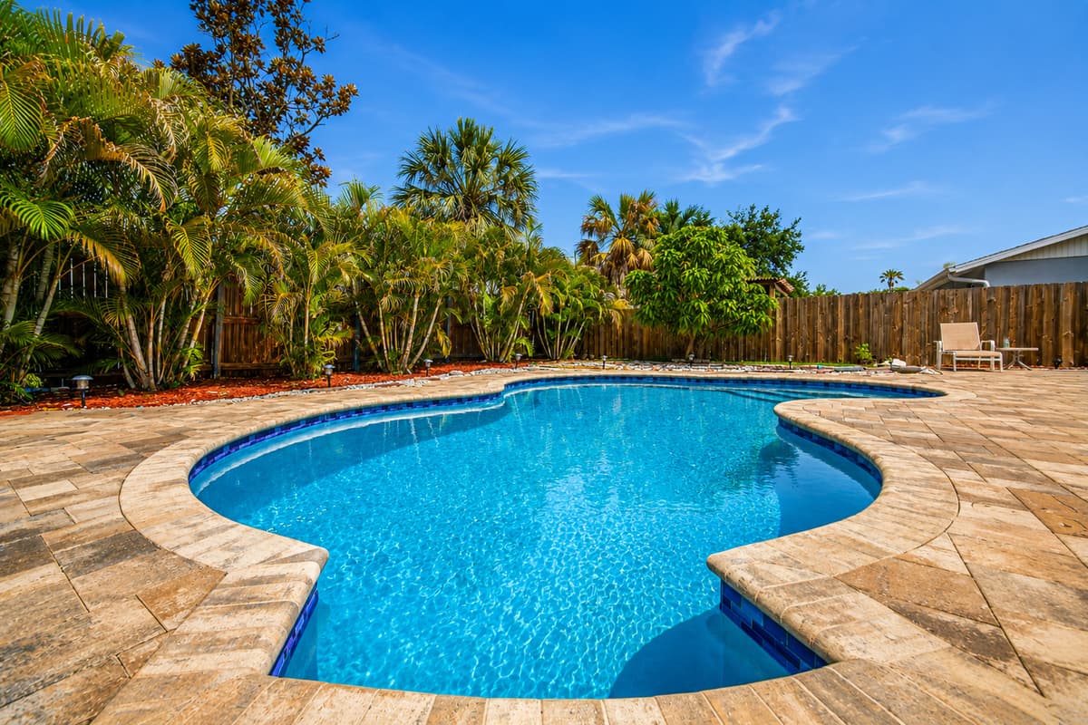 Cool off and unwind in your own private swimming pool surrounded by beautiful Florida scenery.