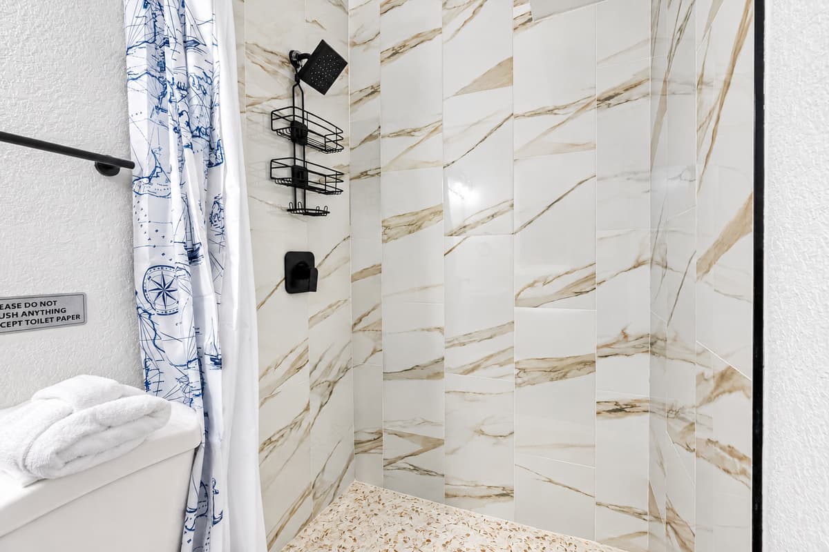 Pamper yourself in this high-end bathroom retreat.