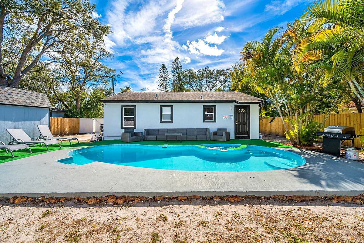 Have the best time with family and friends in this immaculate property that has a great seating area by the incredible heated pool! Send us an inquiry!