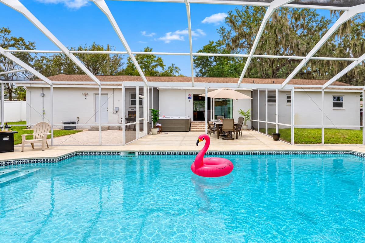 Take a dip in this beautifully maintained pool, perfect for relaxation or play.